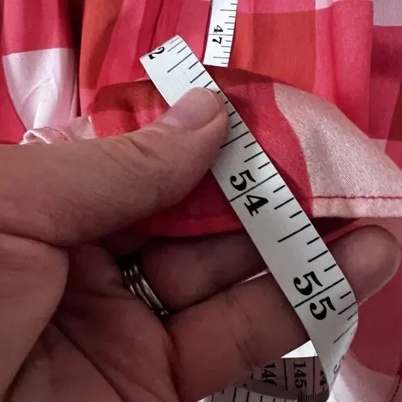 Sundress Isla Gingham Tiered Modal Maxi Dress Cream Coral Size XS/S - Picture 14 of 15